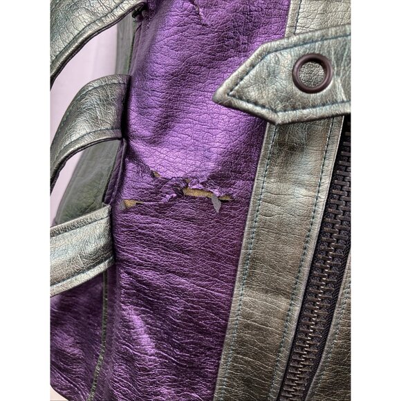 XL Vintage Lip Service Vice Purple Cyberpunk corset Military Steampunk Goth - Picture 10 of 15